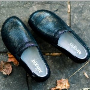 ALEGRIA | Women’s Black Keli Glitz Now or Never Professional Loafer Shoe size 38